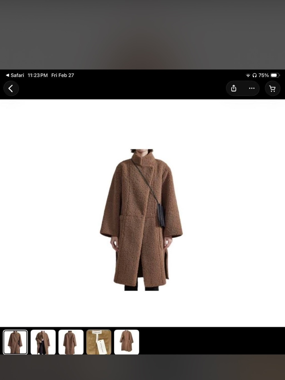 APiece Apart/ Women's Brown Teddy Coat - Oversized Boucle